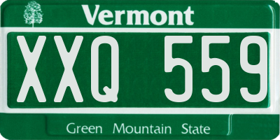 VT license plate XXQ559