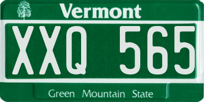 VT license plate XXQ565