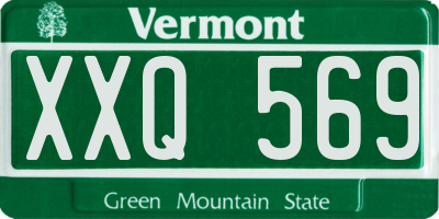 VT license plate XXQ569