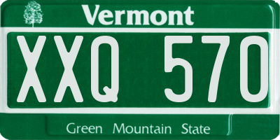 VT license plate XXQ570
