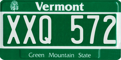 VT license plate XXQ572
