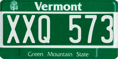 VT license plate XXQ573
