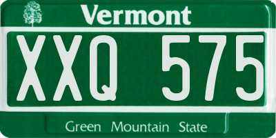 VT license plate XXQ575