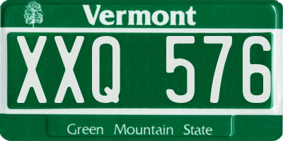 VT license plate XXQ576