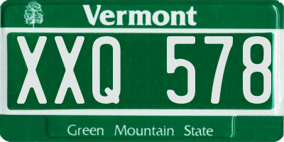 VT license plate XXQ578