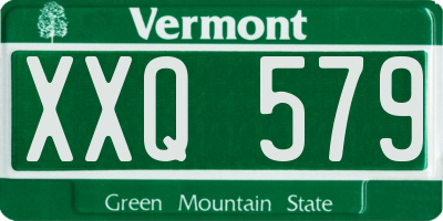 VT license plate XXQ579