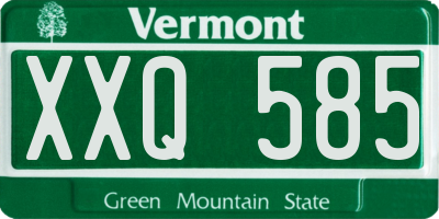 VT license plate XXQ585