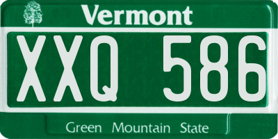 VT license plate XXQ586