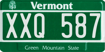 VT license plate XXQ587