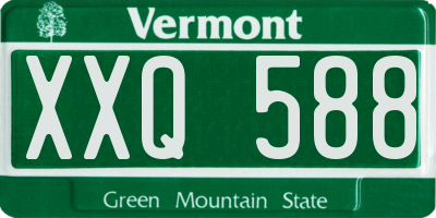 VT license plate XXQ588