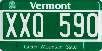 VT license plate XXQ590
