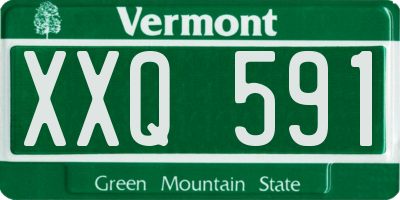 VT license plate XXQ591