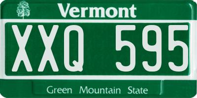 VT license plate XXQ595