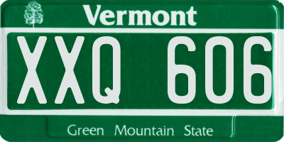 VT license plate XXQ606