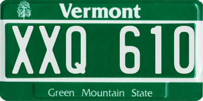 VT license plate XXQ610