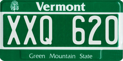 VT license plate XXQ620