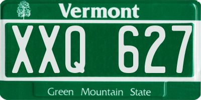 VT license plate XXQ627