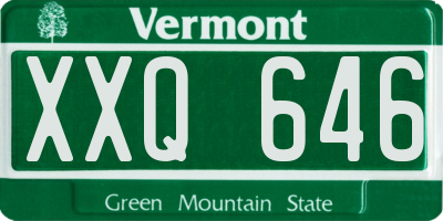 VT license plate XXQ646
