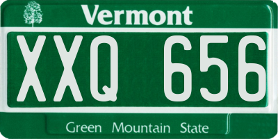 VT license plate XXQ656