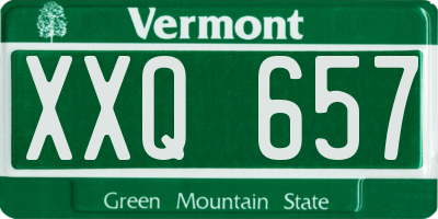 VT license plate XXQ657