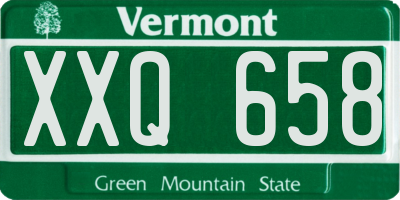 VT license plate XXQ658