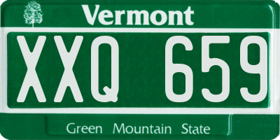 VT license plate XXQ659