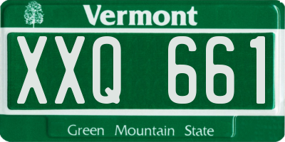 VT license plate XXQ661