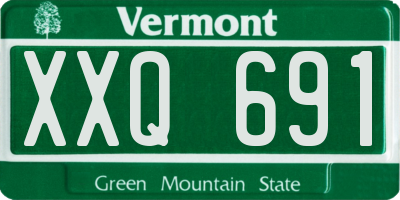 VT license plate XXQ691