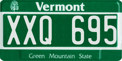 VT license plate XXQ695