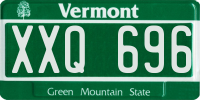 VT license plate XXQ696