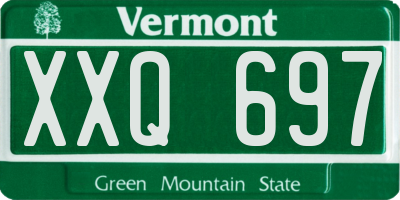 VT license plate XXQ697