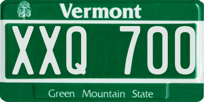 VT license plate XXQ700