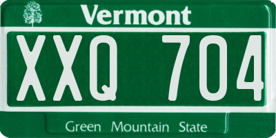 VT license plate XXQ704