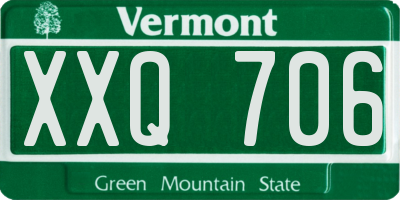 VT license plate XXQ706