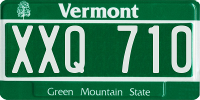 VT license plate XXQ710