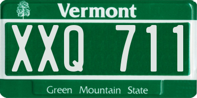 VT license plate XXQ711