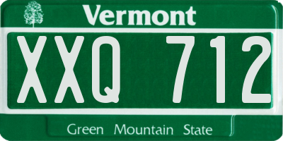 VT license plate XXQ712
