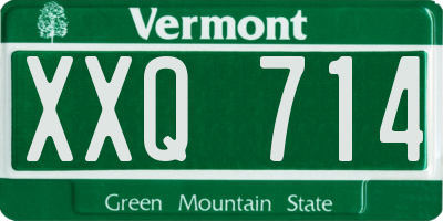 VT license plate XXQ714