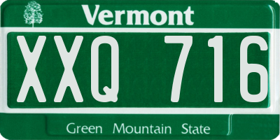 VT license plate XXQ716