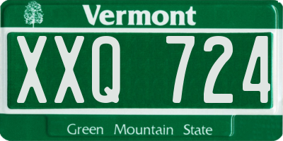 VT license plate XXQ724