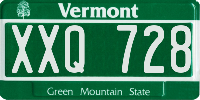 VT license plate XXQ728