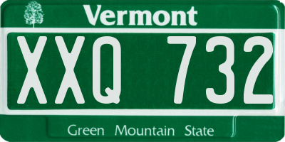 VT license plate XXQ732