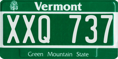 VT license plate XXQ737