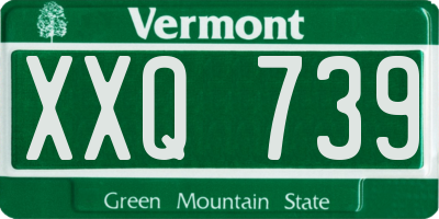VT license plate XXQ739