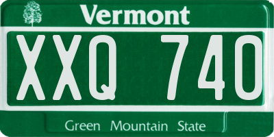 VT license plate XXQ740