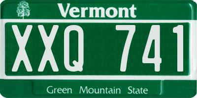 VT license plate XXQ741