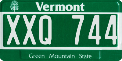 VT license plate XXQ744