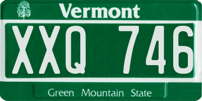 VT license plate XXQ746