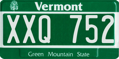 VT license plate XXQ752