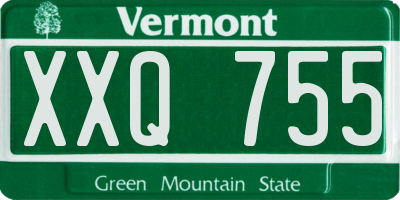 VT license plate XXQ755